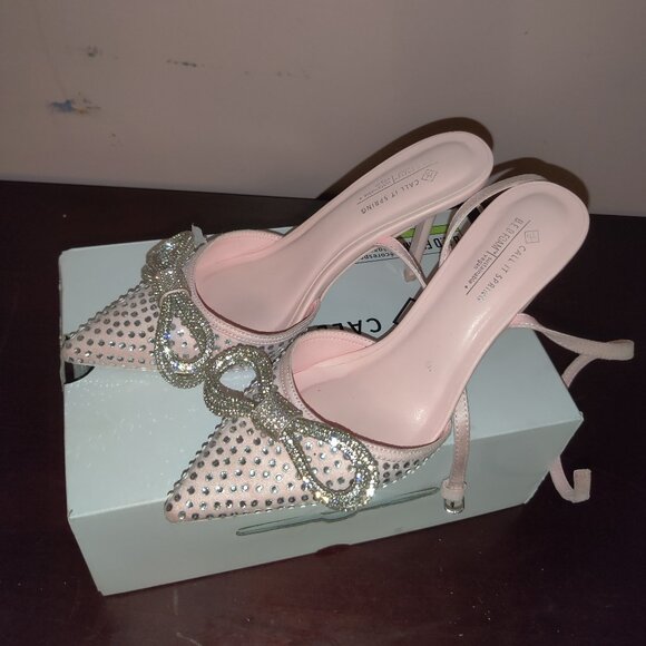 Stunning sparkly pink rhinestone fancy heels - Picture 1 of 7